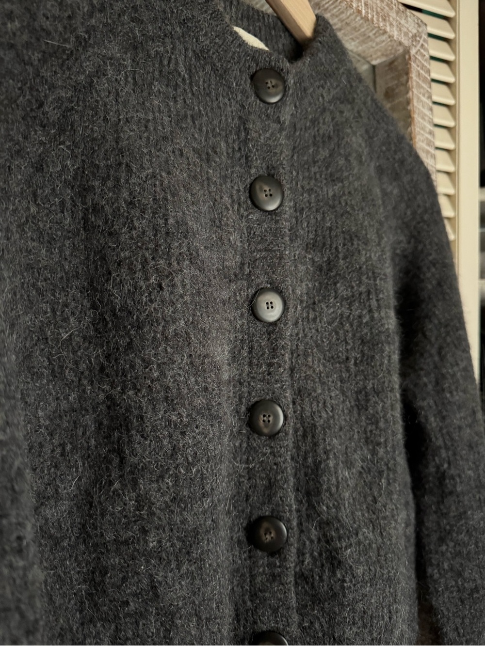 Sezane Othello Cardigan in Charcoal Grey - Picture 3 of 9